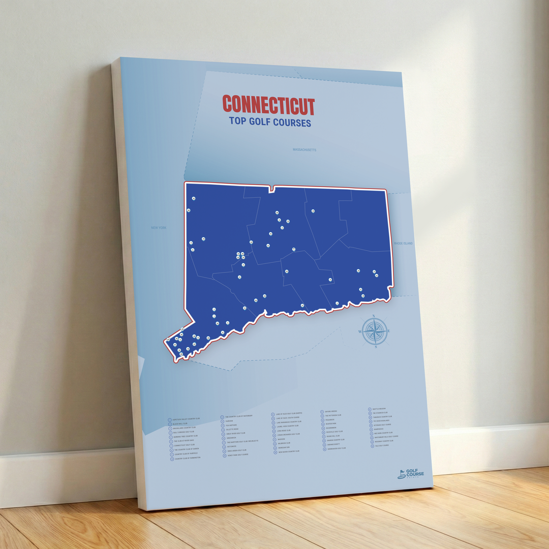 Map of Connecticut Golf Courses