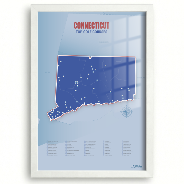 Map of Connecticut Golf Courses