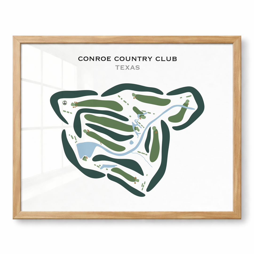 Conroe Country Club, Texas - Printed Golf Courses