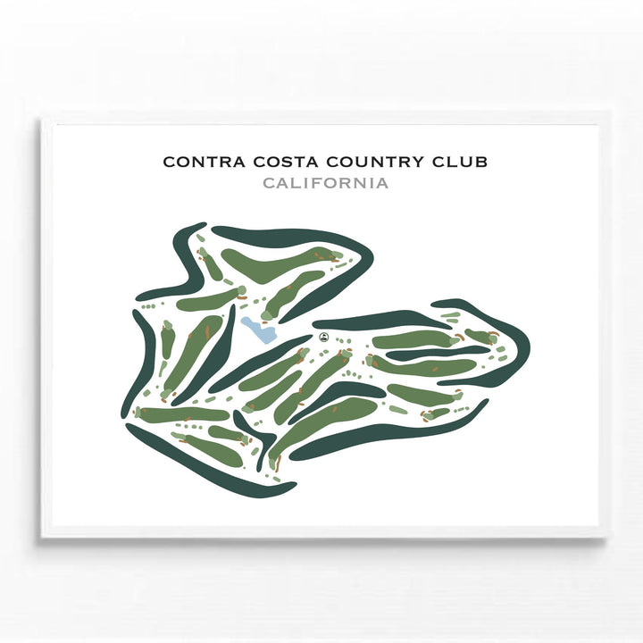 Contra Costa Country Club, California - Printed Golf Courses