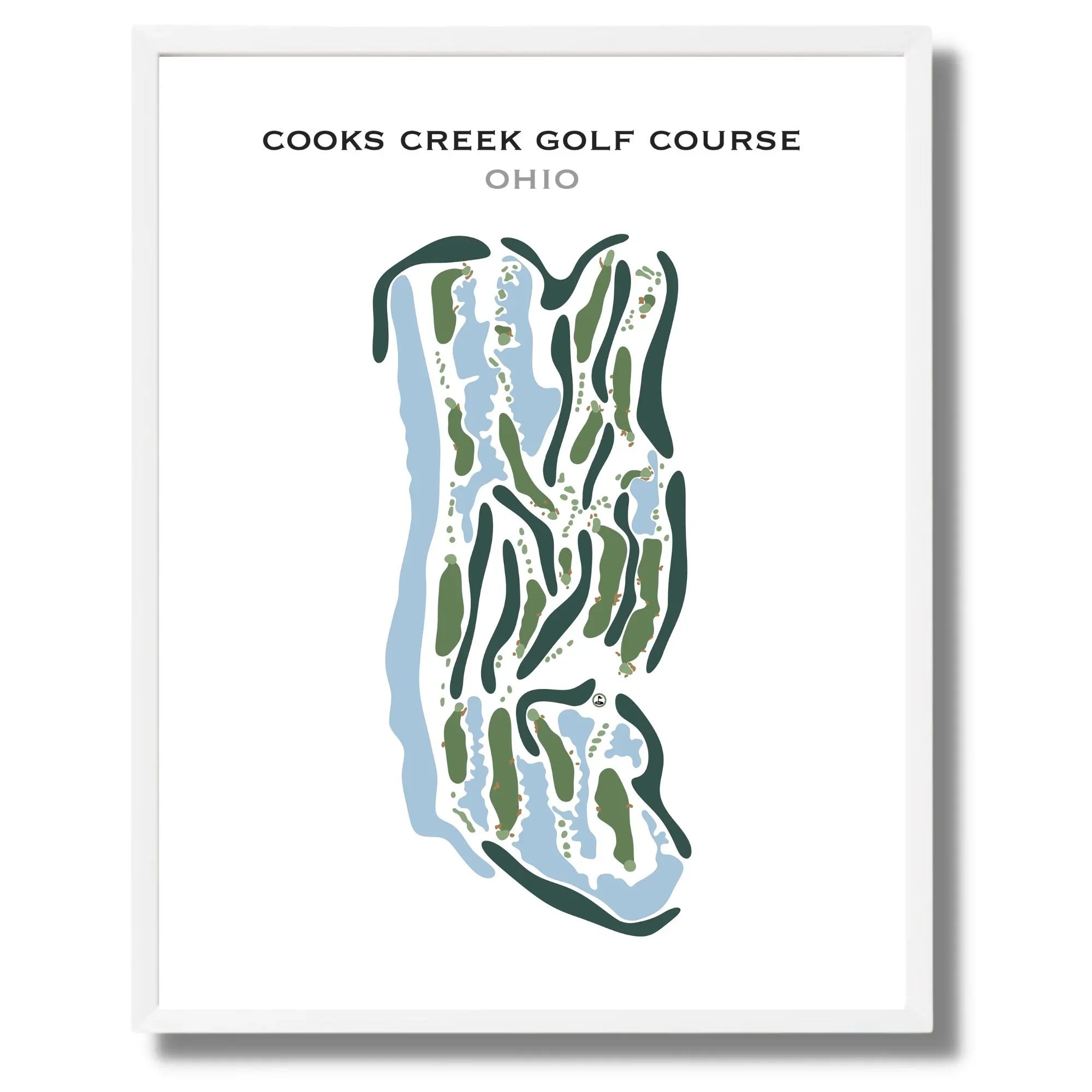 Buy the best printed golf course Cooks Creek Golf Course Ohio Golf