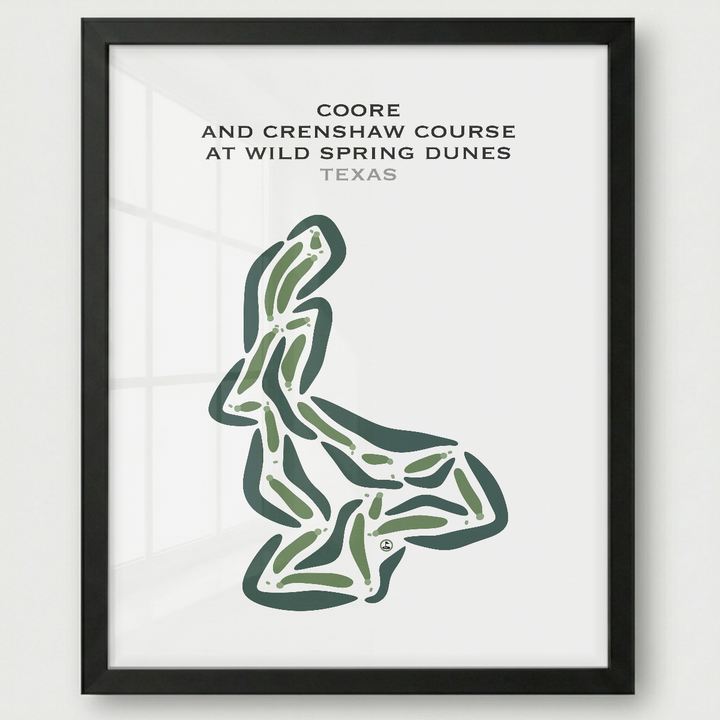 Coore and Crenshaw Course at Wild Spring Dunes Golf Course, Texas - Printed Golf Courses