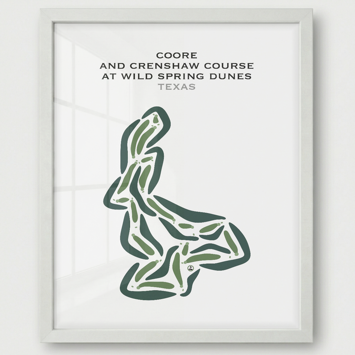 Coore and Crenshaw Course at Wild Spring Dunes Golf Course, Texas - Printed Golf Courses