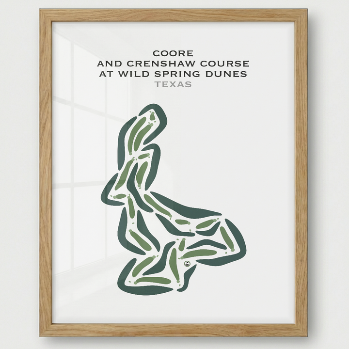 Coore and Crenshaw Course at Wild Spring Dunes Golf Course, Texas - Printed Golf Courses