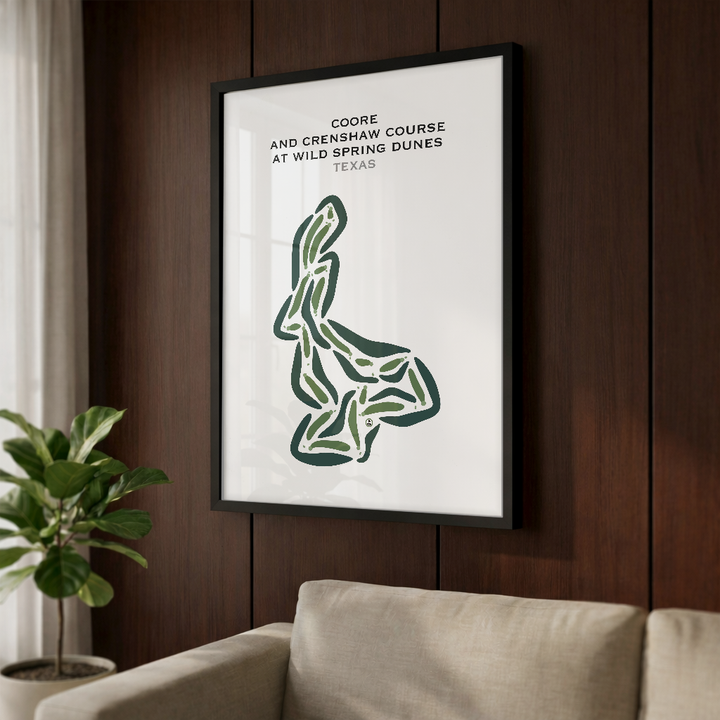 Coore and Crenshaw Course at Wild Spring Dunes Golf Course, Texas - Printed Golf Courses