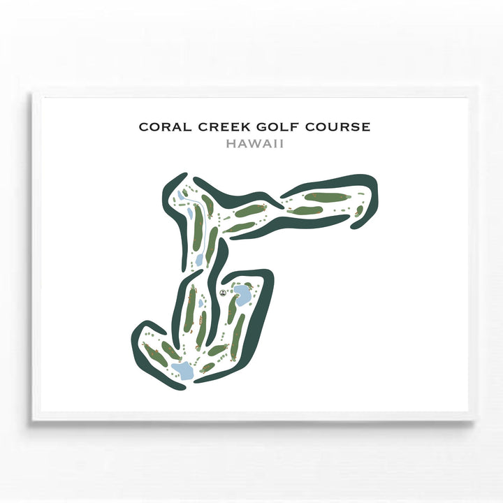 Coral Creek Golf Course, Hawaii - Printed Golf Courses