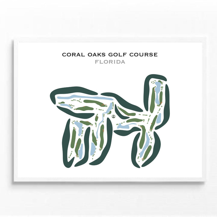 Coral Oaks Golf Course, Florida - Printed Golf Courses
