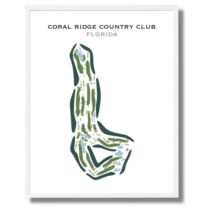 Coral Ridge Country Club, Florida - Printed Golf Course