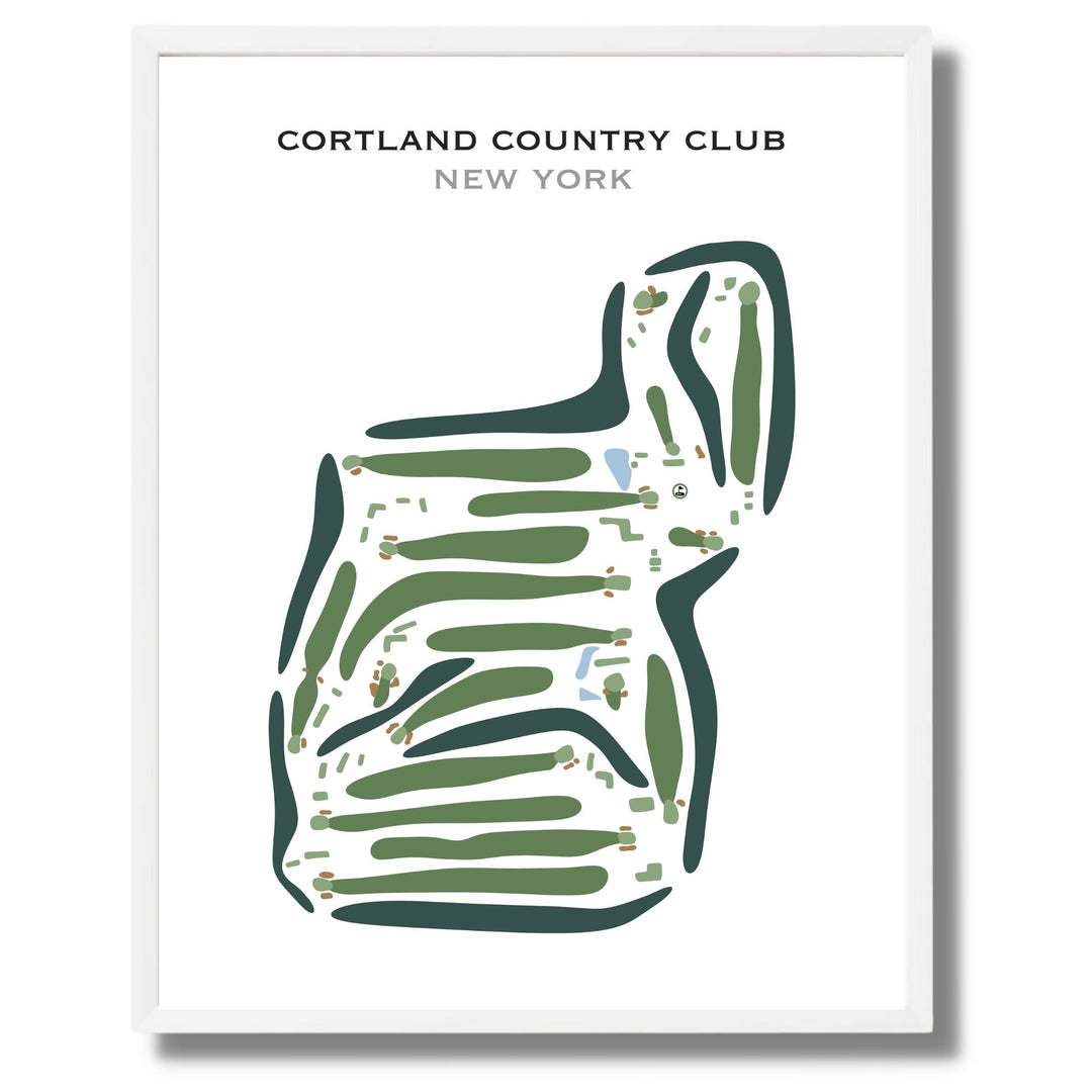 Cortland Country Club, New York - Printed Golf Course