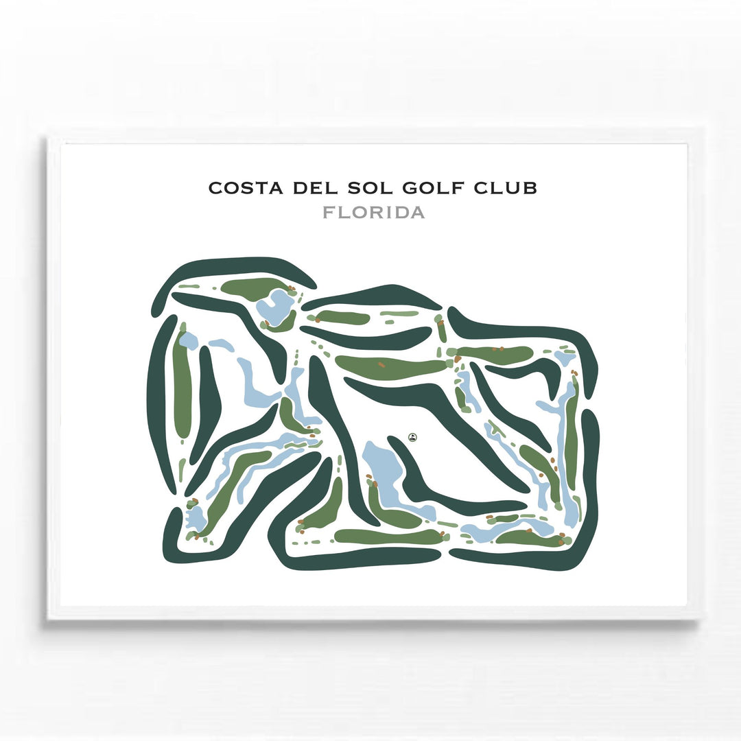Costa Del Sol Golf Club, Florida - Printed Golf Courses