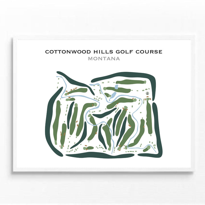 Cottonwood Hills Golf Club, Montana - Printed Golf Courses