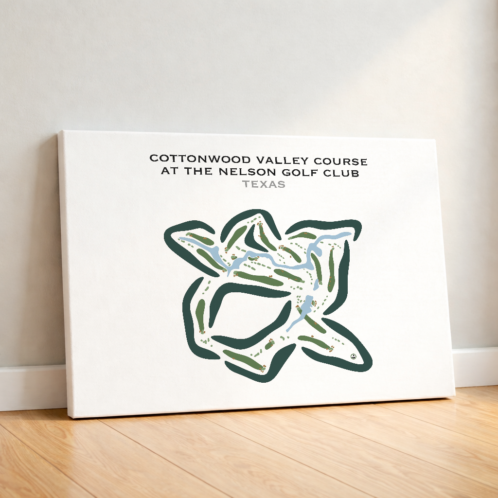 Cottonwood Valley Course at The Nelson Golf Club, Texas - Printed Golf Courses
