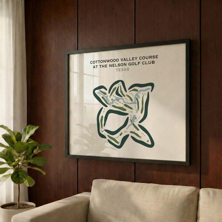 Cottonwood Valley Course at The Nelson Golf Club, Texas - Printed Golf Courses