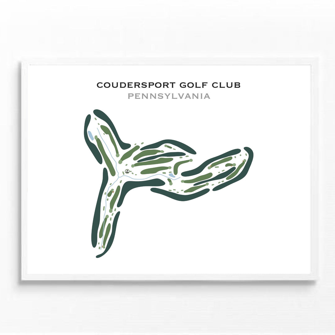 Coudersport Golf Club, Pennsylvania - Printed Golf Course