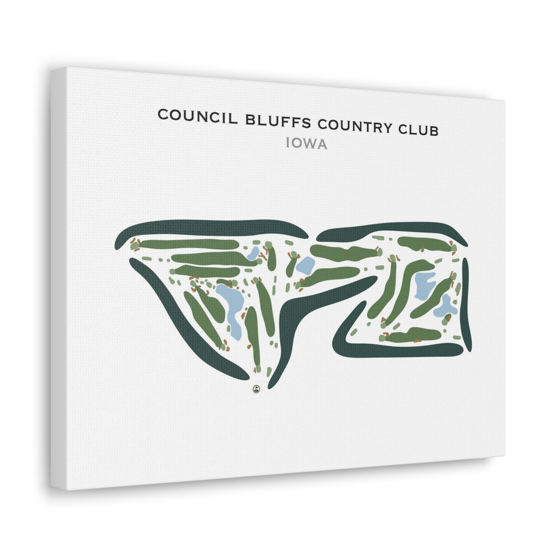 Council Bluffs Country Club, Iowa - Printed Golf Course