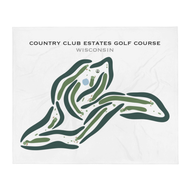 Country Club Estates Golf Course, Wisconsin - Printed Golf Courses