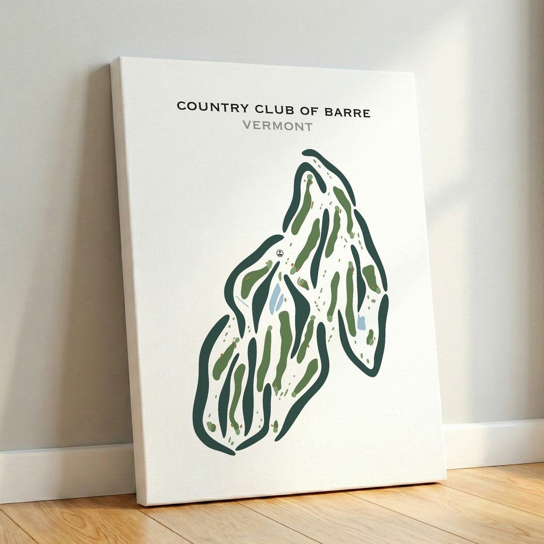 Country Club of Barre, Vermont - Printed Golf Courses
