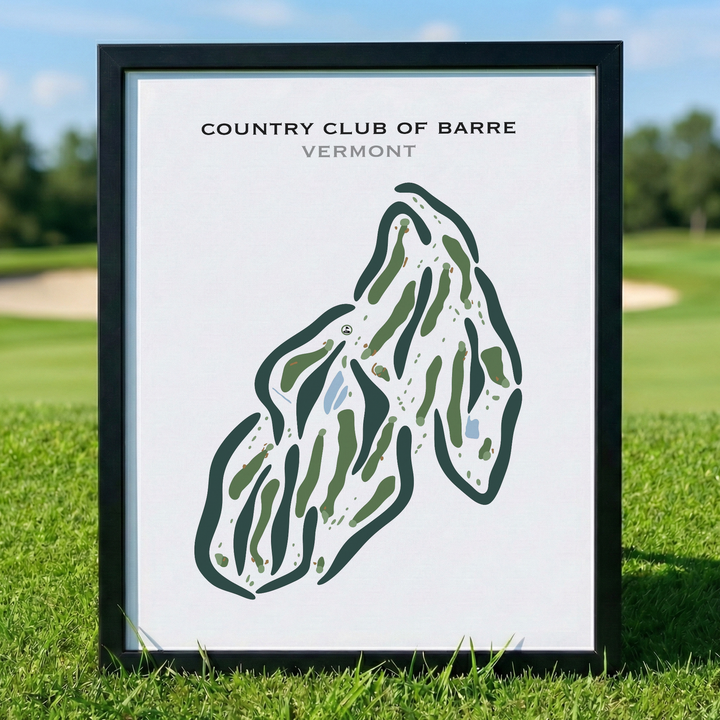 Country Club of Barre, Vermont - Printed Golf Courses
