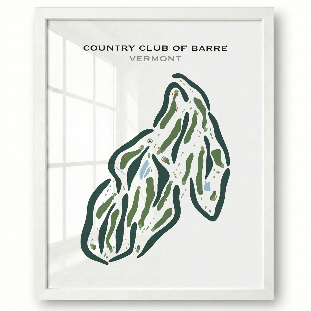 Country Club of Barre, Vermont - Printed Golf Courses
