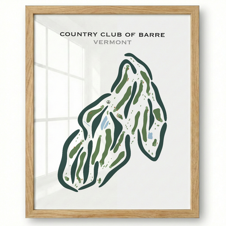 Country Club of Barre, Vermont - Printed Golf Courses