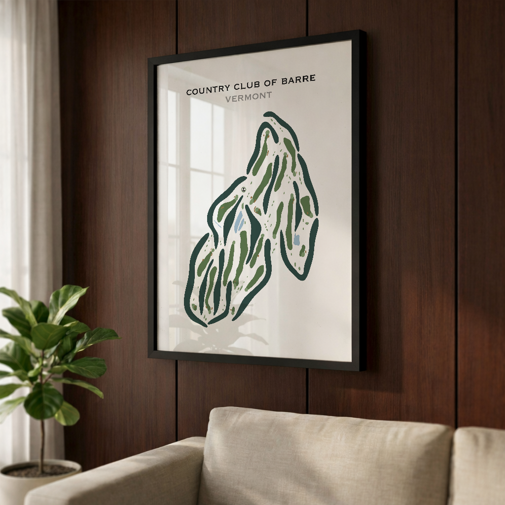 Country Club of Barre, Vermont - Printed Golf Courses