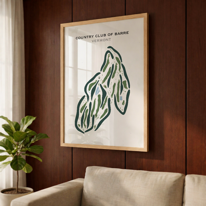 Country Club of Barre, Vermont - Printed Golf Courses