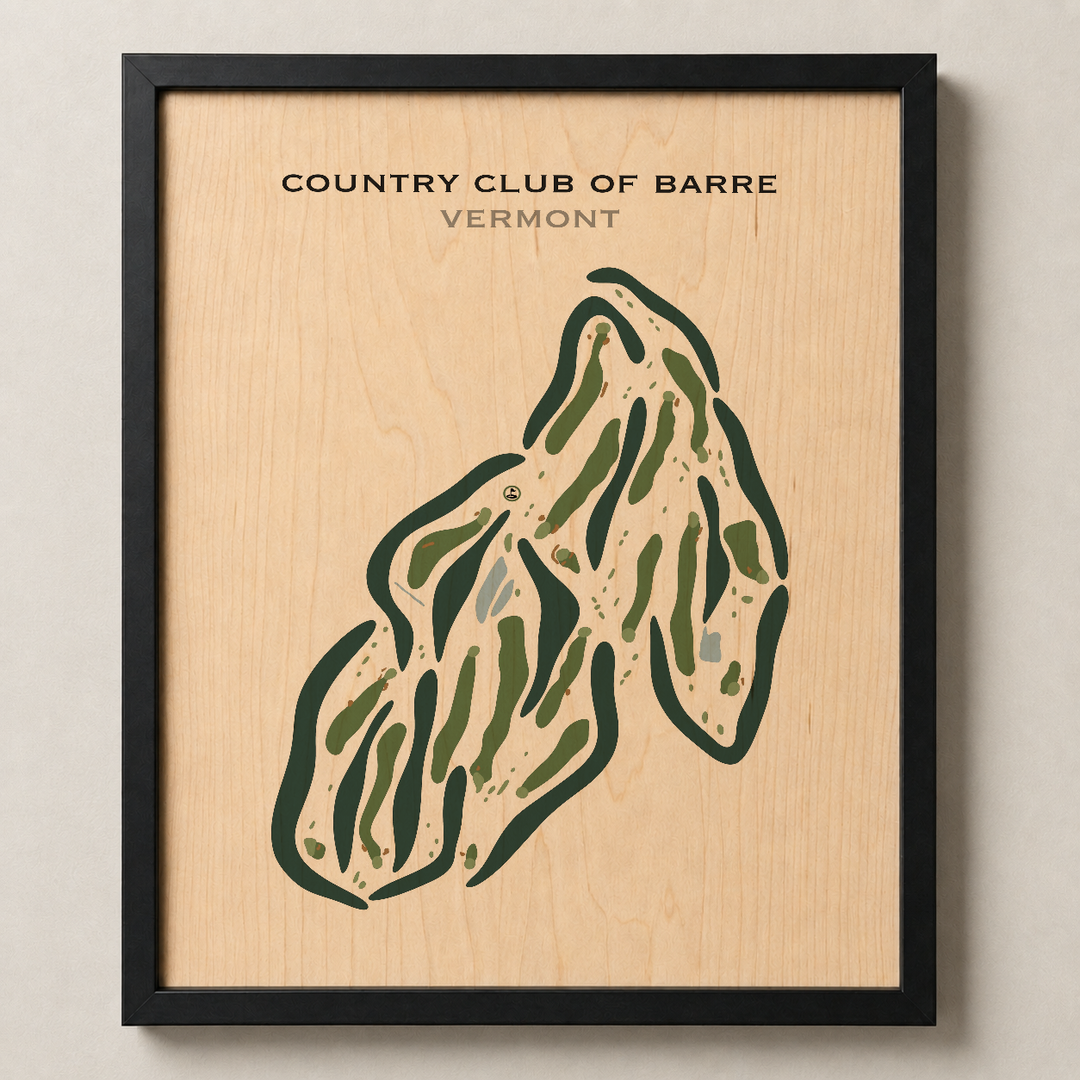 Country Club of Barre, Vermont - Printed Golf Courses