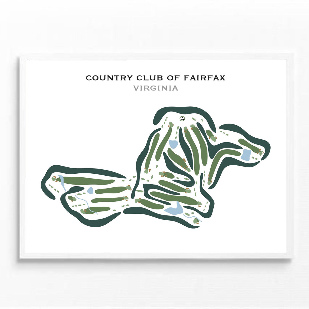 Country Club of Fairfax, Virginia - Printed Golf Courses