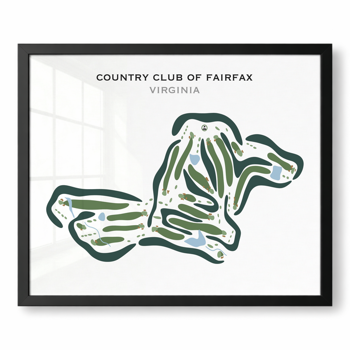 Country Club of Fairfax, Virginia - Printed Golf Courses
