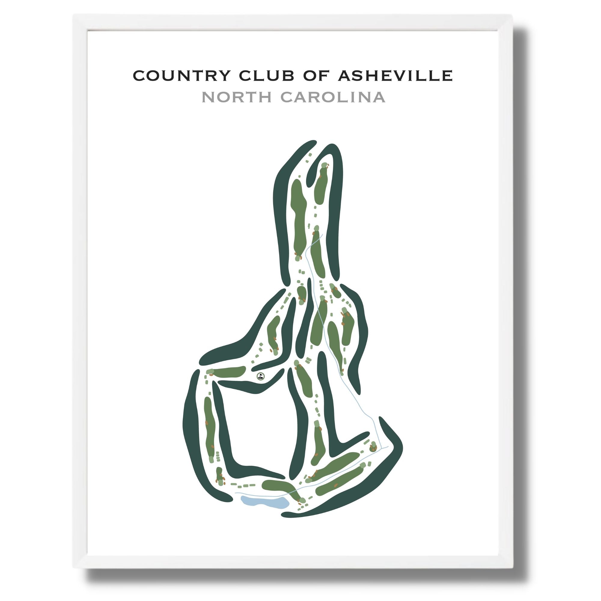 Buy the best printed golf course Country Club of Asheville, North Carolina  - Print / 11x14 Inches / No Option Available - Golf Course Prints