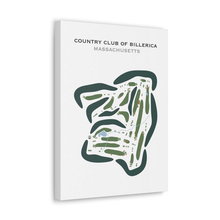 Country Club of Billerica, Massachusetts - Printed Golf Courses