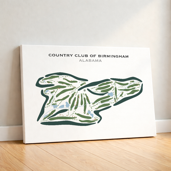 Country Club of Birmingham, Alabama - Printed Golf Course