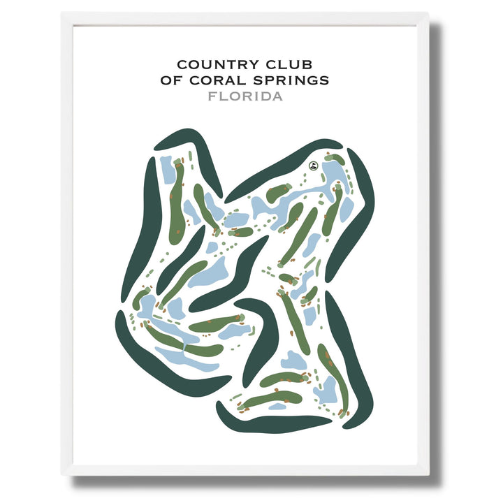 Country Club of Coral Springs, Florida - Printed Golf Courses