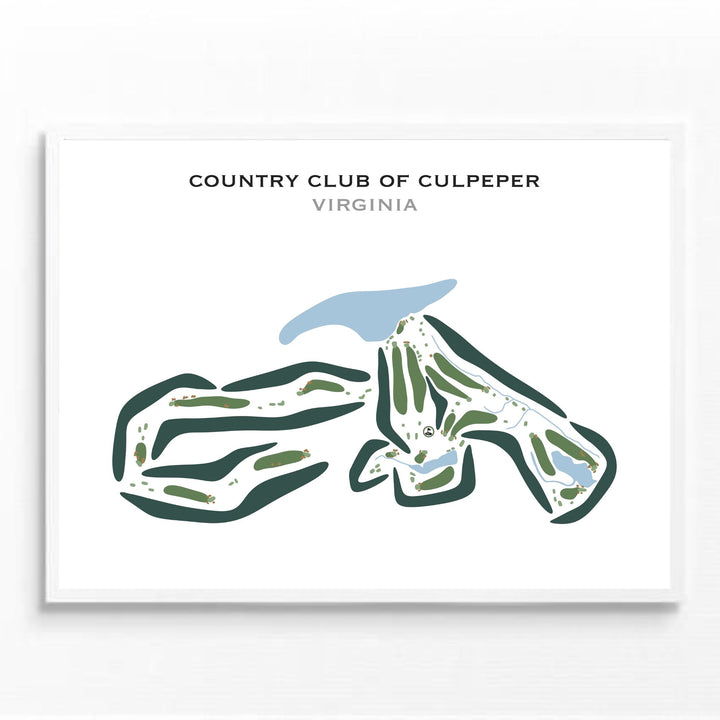 Country Club of Culpeper, Virginia - Printed Golf Courses