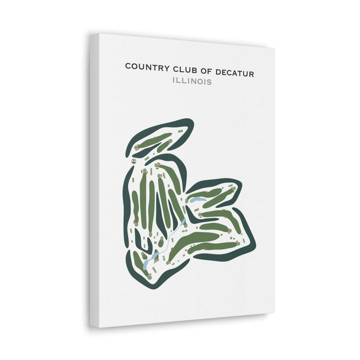 Country Club of Decatur, Illinois - Printed Golf Courses