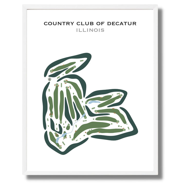 Country Club of Decatur, Illinois - Printed Golf Courses