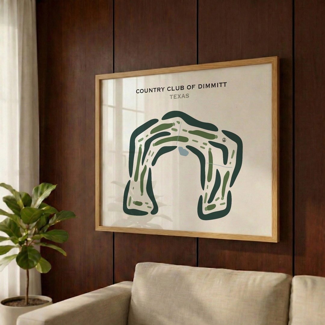 Country Club of Dimmitt, Texas - Printed Golf Courses