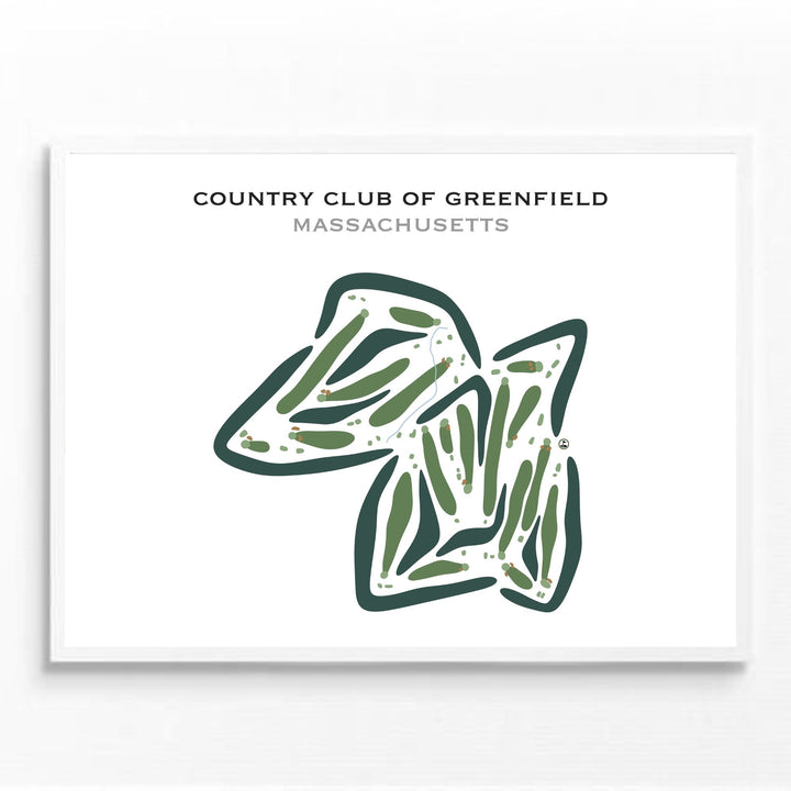 Country Club of Greenfield, Massachusetts - Printed Golf Courses