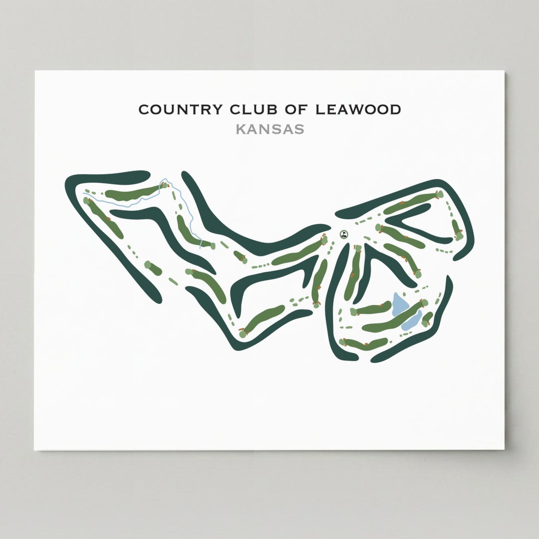 Country Club of Leawood, Kansas - Printed Golf Course