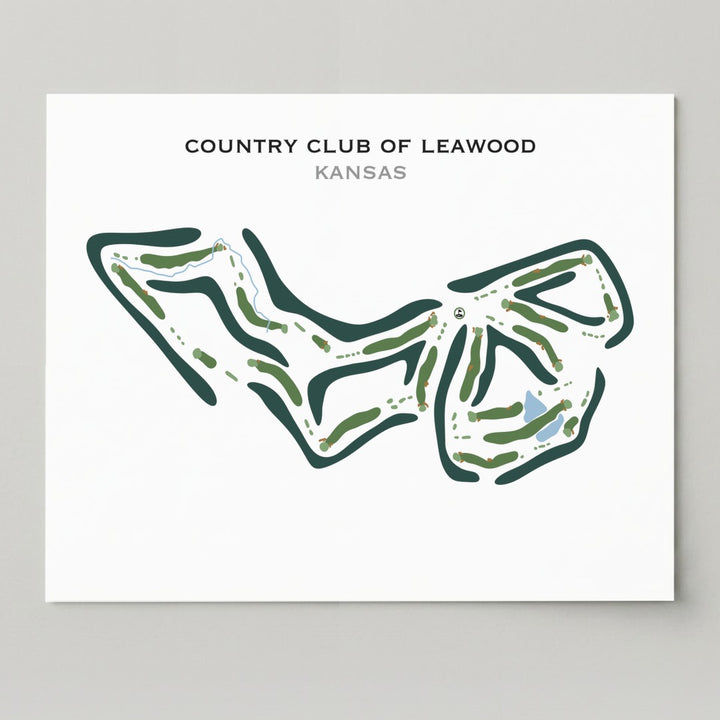 Country Club of Leawood, Kansas - Printed Golf Course