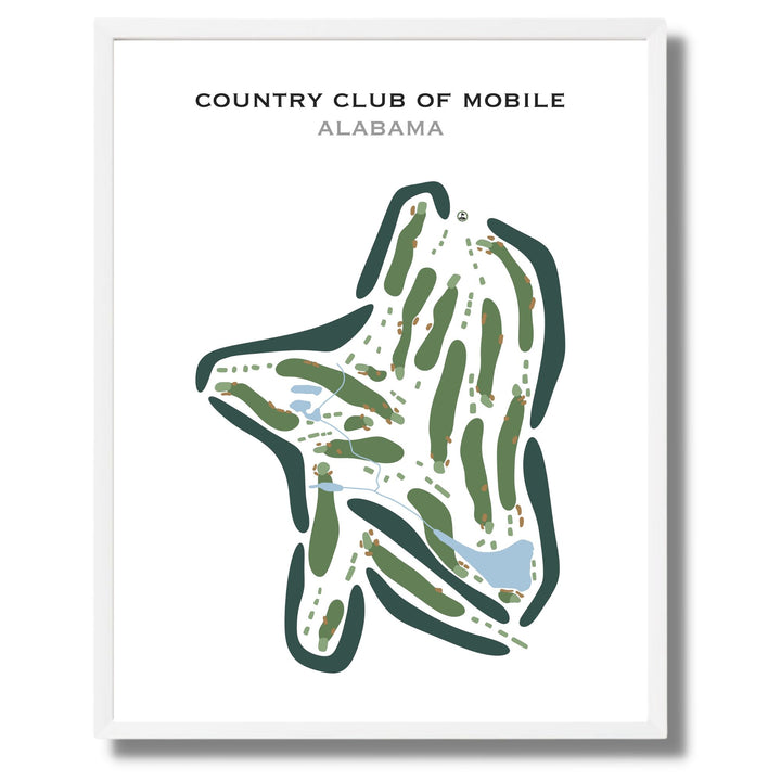 Country Club of Mobile, Alabama - Printed Golf Courses