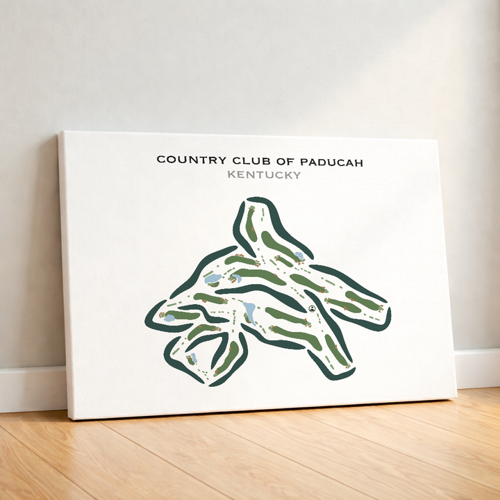 Country Club of Paducah, Kentucky - Printed Golf Course