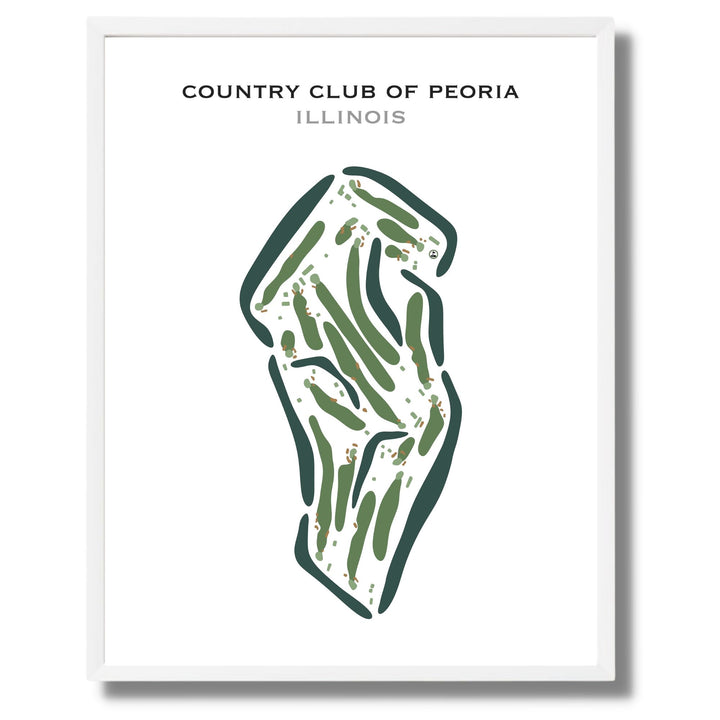 Country Club of Peoria, Illinois - Printed Golf Courses