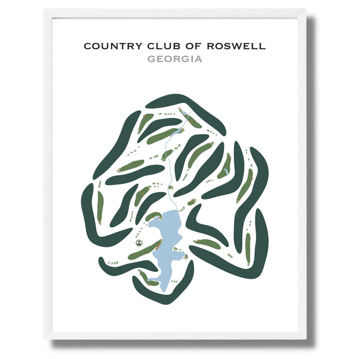 Country Club of Roswell, Georgia - Printed Golf Courses