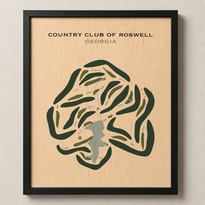 Country Club of Roswell, Georgia - Printed Golf Courses