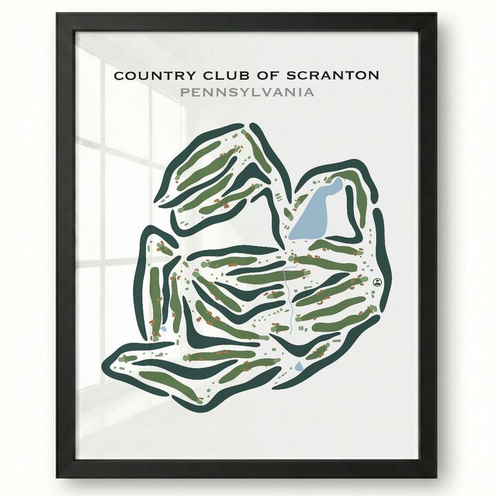 Country Club of Scranton, Pennsylvania - Printed Golf Courses