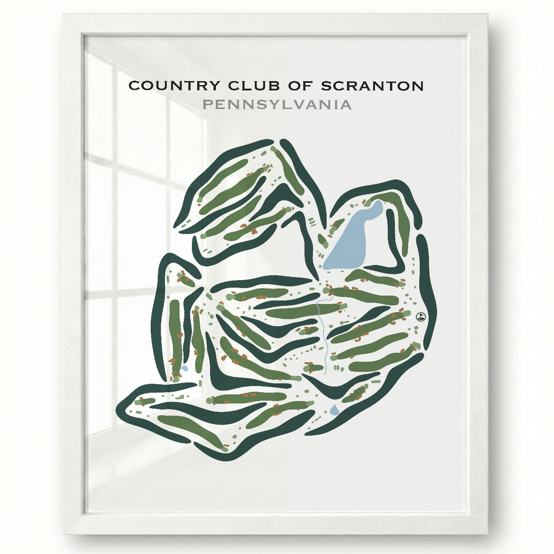 Country Club of Scranton, Pennsylvania - Printed Golf Courses