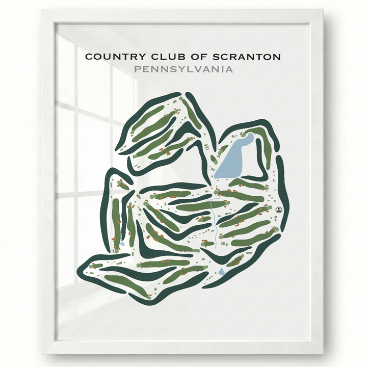 Country Club of Scranton, Pennsylvania - Printed Golf Courses