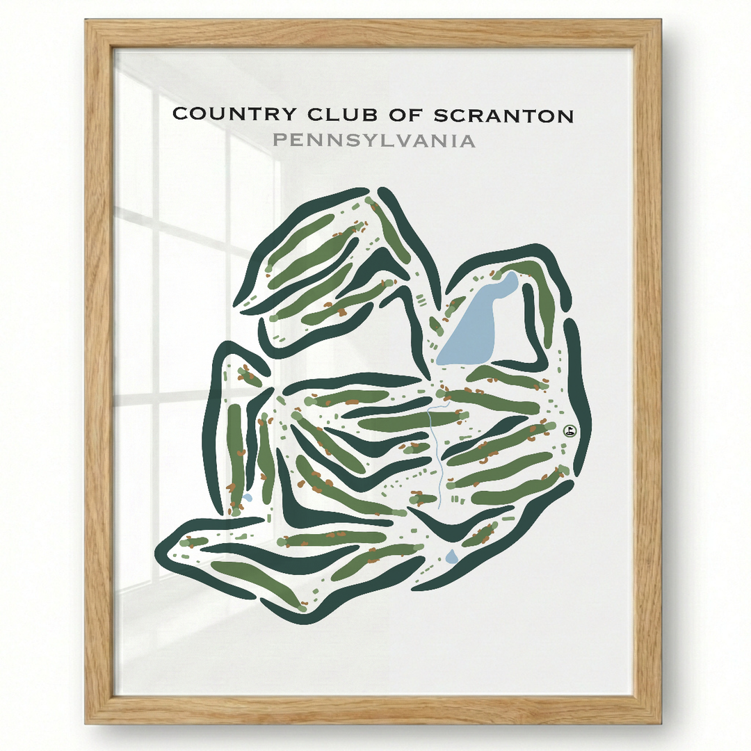 Country Club of Scranton, Pennsylvania - Printed Golf Courses