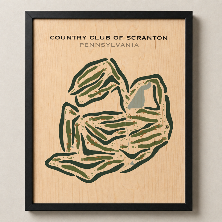 Country Club of Scranton, Pennsylvania - Printed Golf Courses